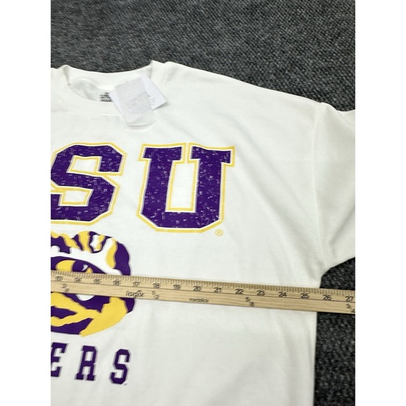 LSU Tigers Gameday Couture Womens Medium White Crewneck Sweatshirt Oversized Fit - Picture 11 of 11